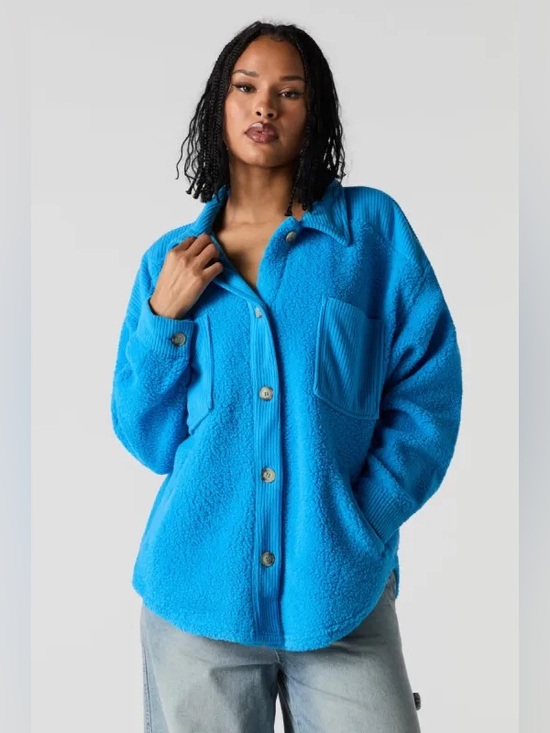 American Eagle Outfitters Jackets & Blazers - American Eagle oversized Sherpa Shacket